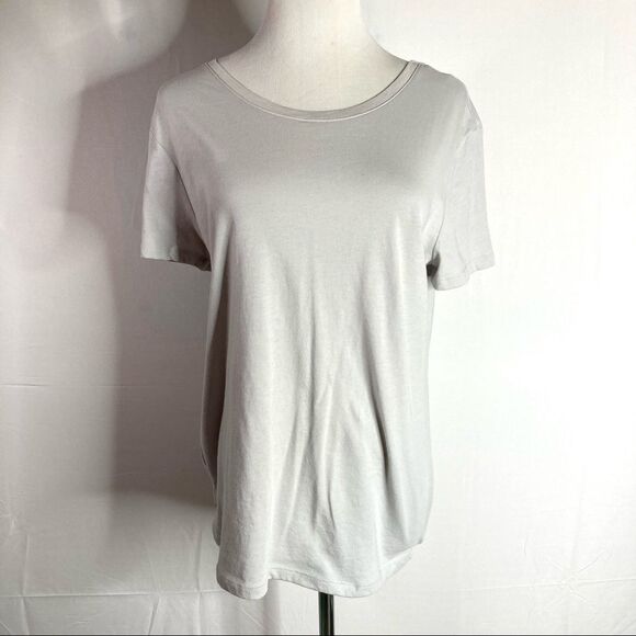 Victoria’s Secret Victoria Sport Gray Open Back Tee Medium - Picture 1 of 7